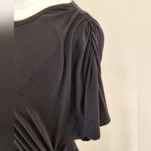 || SUNDRY || black midi dress, knit, casual, dolman sleeves, size 2 - Picture 7 of 11